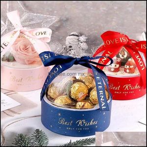 Emballage cadeau Creative Clear Dome Box Boîtes à fleurs Fleuriste Favor Chocolat Emballage avec couvercle Valentines Rose Wrap Drop Delivery 2021 Event Pa