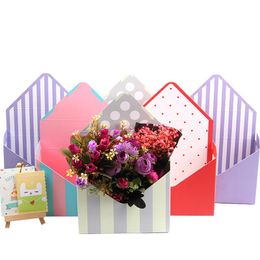 Emballage cadeau enveloppe créative pli boîtes à fleurs main tient pliant Bouquet floral boîte en papier fournitures de fiançailles de mariage décor de fête
