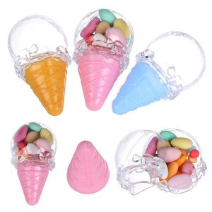 Geschenkwikkeling Creatieve ijsstick Candy Box Plastic transparante container Kerstverpakking Case Kids Candyland Party Decorationsgift GIF