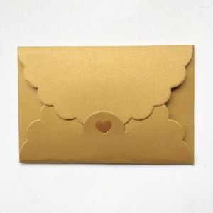 Papel de regalo Estilo occidental creativo Dorado Amor Perla Kraft Carta Sobres Invitaciones de boda Invitación de negocios Conjuntos de sobres