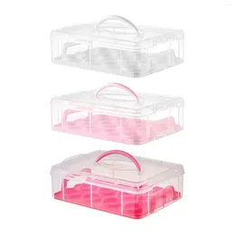 Geschenkwikkeling Cupcake Carrier Box Stapelbare herbruikbare desserthouder Transport voor muffin gebakken traktaties Pastry Cheesecakes Cookie