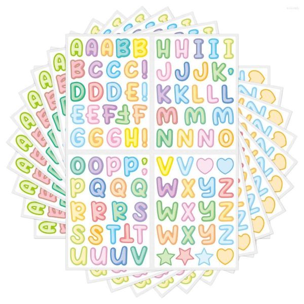 Emballage cadeau mignon Alphabet numéro autocollants coloré dessin animé Scrapbooking papeterie fournitures scolaires journal décalcomanie décoration lettre autocollant