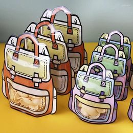 Cadeauverpakking Leuke schooltasvormige snoepverpakkingszakken Doorzichtig plastic opstaand zakje Snack Gif holografische tas voor kleine bedrijven