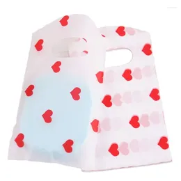 Gift Wrap Design Wholesale 50pcs / lot 9 15cm mini pochettes de bonbons de mariage avec petit cœur rouge pour emballage de rouge à lèvres