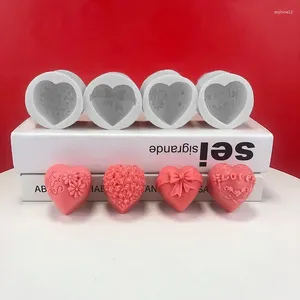 Geschenkwikkeling DIY Little Love Chocolate Gips kaarsenkaarsen Siliconen Cake Decoratie Tools Baking Accessoires Soap