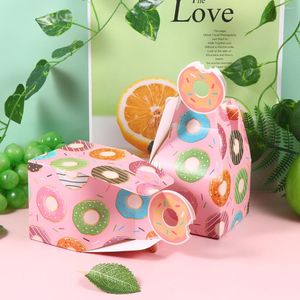 Geschenkomschakeling Donut Cookie Box Party Cake Wedding Printing Cupcakes Boxes Candy Paper Case