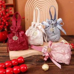 Casse-cadeau Drawstrin Design Mariage Sac de bonbons en tissu de style chinois sac à main