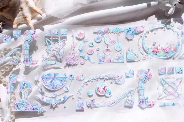 Cadeau cadeau Dreamy Blue Waltz Crystal Washi PET Tape Planificateur DIY Carte Faire Scrapbooking Plan Décoratif Autocollant Cadeau