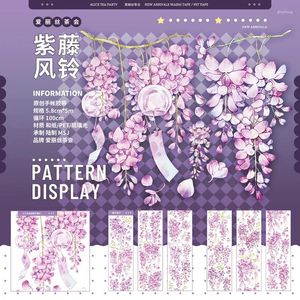 Enveloppe cadeau enveloppe rêveuse pourpre wisteria cloche brillante glaçage washi cassettes de bricolage