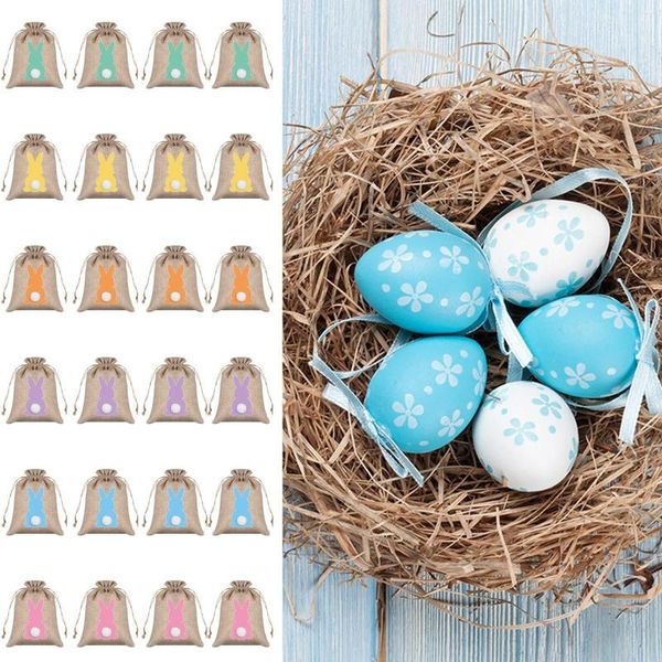 Envoltorio de regalo Pascua Lindo y divertido Paquete de almacenamiento de huevos colorido Boca Dulces Embalaje Toalla Cajón Organizador Tidy Co Bins