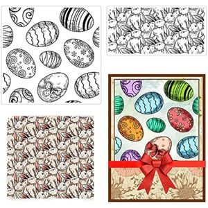 Casse-cadeau Egg Clear Stamps Rubber Scrapbooking Blackground Pâques pour la carte DIY Thanksgiving PO Decor