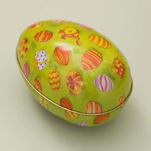 Boîte de décoration d'oeuf enveloppante Gâteau de Pâques avec un motif de poulet drôle Portable de fer portable Biscuit Biscuit pour les enfants
