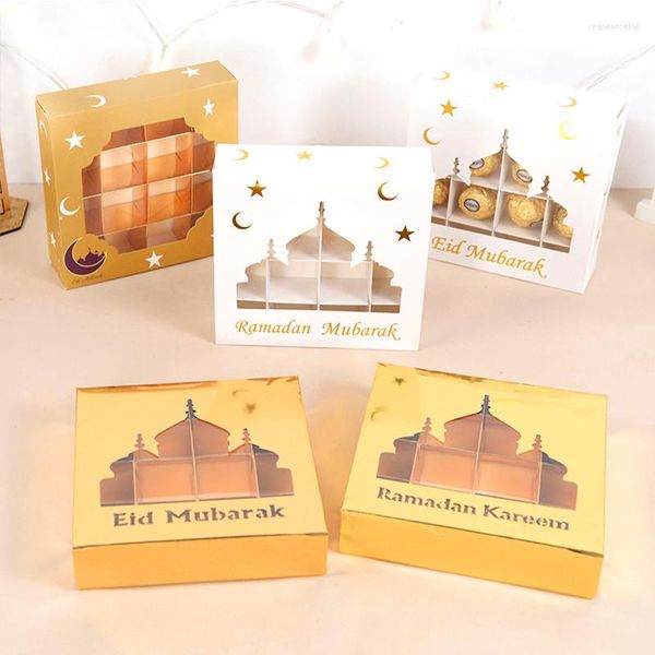 Cadeau cadeau Eid Mubarak Boîte Chocolat Bonbons Emballage Sac en papier DIY Musulman Islamique Festival Fourniture Al-Fitr