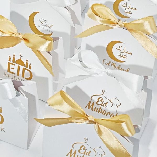 Envoltura de regalo Eid Mubarak Caja Cajas de dulces de chocolate Ramadán Decoración de embalaje Festival musulmán islámico Suministros de fiesta