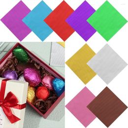 Emballage cadeau gaufrage couleur fournitures de fête de mariage décoration feuille d'aluminium doré bonbons chocolat emballage papier paquet