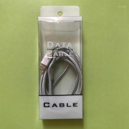 Envoltura de regalo Vacío Blanco Claro Paquete de caja de PVC al por menor para 1M 2M 6FT Cable de datos Embalaje universal Cargador de teléfono inteligente Line1232Q