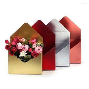 Cadeau Wrap Enveloppe Papier Cas Fleur Stockage Conteneur Carte Enveloppe Boîte Emballage En Gros Bouquet