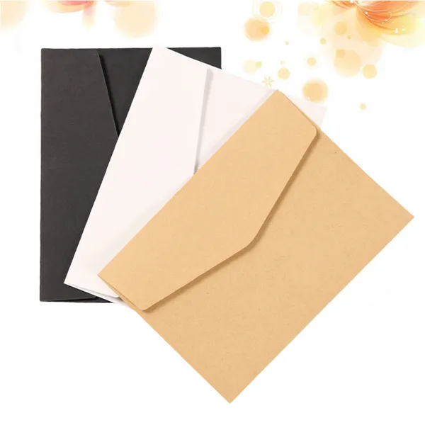 Enveloppe d'enveloppe cadeau Document Invitation Pocket Envoyer la lettre de diffusion en esp￨ces Enveloppes juridiques de bureau argent Kraft r￩tro papeterie Supples