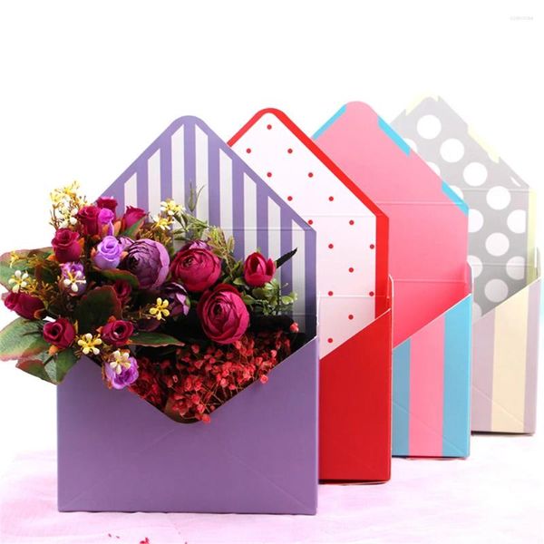 Cadeau cadeau enveloppe fleur emballage boîte magasin affichage panier pliable mariage saint valentin