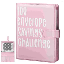Gift Wrape Enveloppes Money Saving Ledger Dépenses Budget de classeur du cahier avec espèces 100 Amateurs d'épargne Challenge