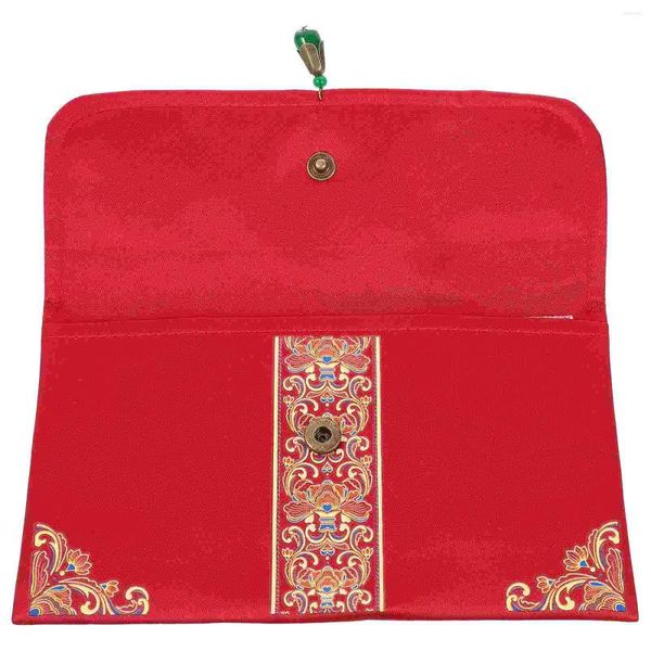 Enveloppe de cadeaux enveloppes de mariage rouge Faveurs Favorités de fiançailles Brocade de style chinois