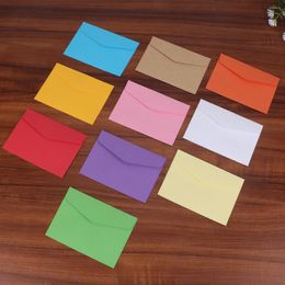 Enveloppes d'emballage cadeauminicolorful Name Business Notes Love Holder Enveloppes de couleur vierges Paper Pocket Kraft Miniaturetiny Carte postale