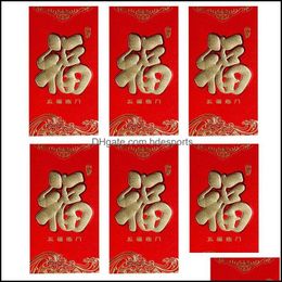 Cadeau cadeau événement fête fournitures fête maison jardin chinois enveloppes rouges argent emballage chanceux pour l'année anniversaire mariage cadeau livraison directe