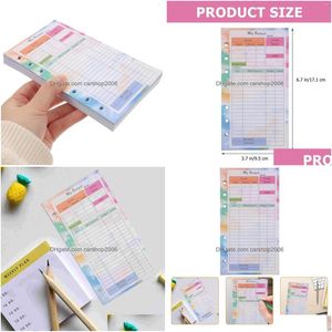 Geschenkafschakeling Kosten volgen Losse bladercontant Notebook Decoratieve papieren voor geld Registreren Budget Drop Deliver Delivery Home Garden Festieve P DHlor