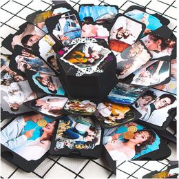 Emballage Cadeau Explosion Boîte Belle Mémoire Anniversaire Scrapbook Bricolage P O Album Saint Valentin Anniversaire Mariage Jk2101Xb Drop Delivery Hom Dhlcw