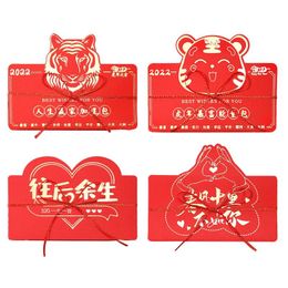 Geschenkomschakeling Prachtige Chinese rode envelop vouwen Lucky Money Packet Year's Blessing Hong Bao Bag voor Spring Festival Birthdaygift