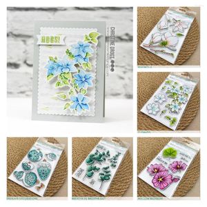 Geschenkwikkeling Exquise Flower Collection Stempel Stempel Dagboek Decoratie Embossing Sjabloon Diy Wenskaart Handgemaakte producten 2023