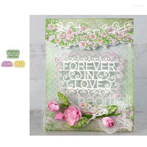 Emballage cadeau exquis fleur clôture matrices de découpe Scrapbook journal décoration gaufrage modèle bricolage carte de voeux à la main 2023