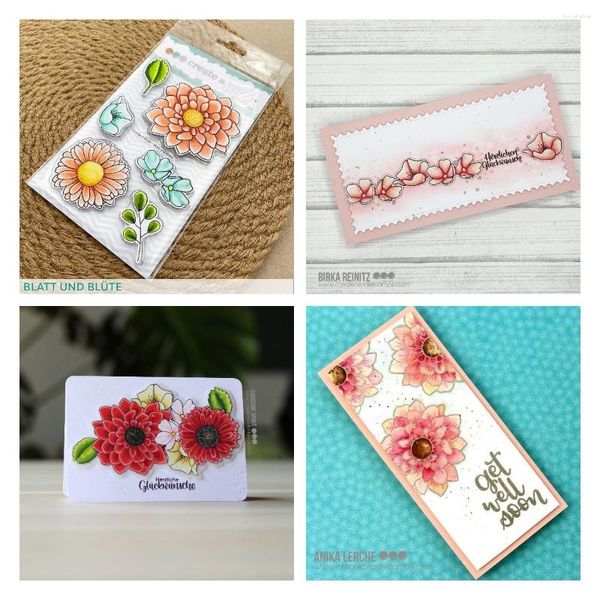 Emballage cadeau exquis fleurs timbres Scrapbook journal décoration gaufrage modèle bricolage carte de voeux produits faits à la main pour 2023