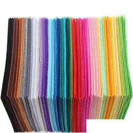 Gift Wrap Stof Aankomst 40Pcs 15X15Cm Niet Geweven Vilt 1Mm Dikte Polyester Doek Vilt Diy bundel Voor Naaien Poppen Ambachten1 Drop D Dhrz2