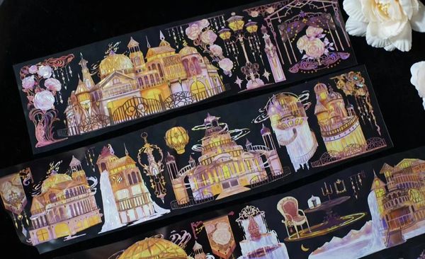 Gift Wrap Fairy Divine Mansion Castle Washi Pet Tape Planner DIY Carte de fabrication du plan de scrapbooking Sticker décoratif