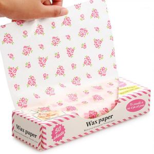 Envoltura de regalo Moda Hamburguesa Pan Papel encerado Comida Desechable Sandwich Wrapper 50pcs