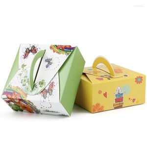Geschenkwikkel Ferimo 20 stks vierkant 14 6,5 cm Wedding Party Verjaardag Voordelen Candy Chocolate Cake Boxes Verpakking Opbergdoos Groothandel
