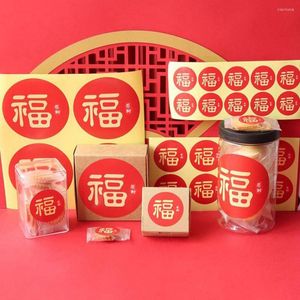 Gift Wrap Festival voor rode envelopzakken Diy Box Packing Fu Character Seal Sticker Self Adhesive Labels Jaarstickers