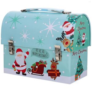 Geschenkwikkeling Feestelijke kerstdoos Wikkel Tinplate Storage voor Candy Party Kerst ornamenten