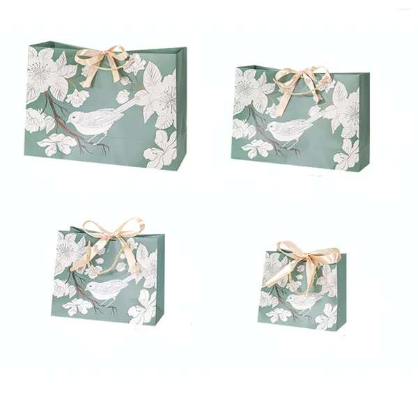 Emballage cadeau Sac portable d'oiseau de fleur pour Noël / mariage / fête de bébé / boîte d'emballage de faveurs de fête d'anniversaire