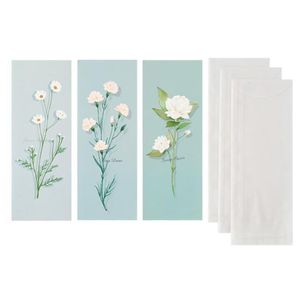 Geschenkwikkeling Bloematroon Letterkussen Enveloppen Set 3 stcs Envelop 3 vellen papierbericht wenskaart stationaire cadeau