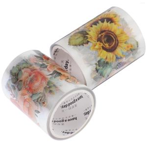 Emballage cadeau Fleur Pet Tape Floral Scrapbooking Auto-adhésif Coloré Masquage Journaling Autocollants Junk Journals Art