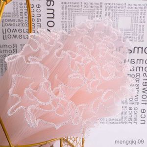 Geschenkwikkeling Bloem inpakpapiergolf mesh Rose Koreaanse stijl half transparante geschenkverpakking bloemist boeket wikkelmateriaal R230814