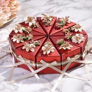 Envoltura de regalo Caja de favor de mariposa plegable Pastel de boda Cajas de dulces Galletas de chocolate Bolsas de papel Suministros de fiesta de cumpleaños 10 PCS 30