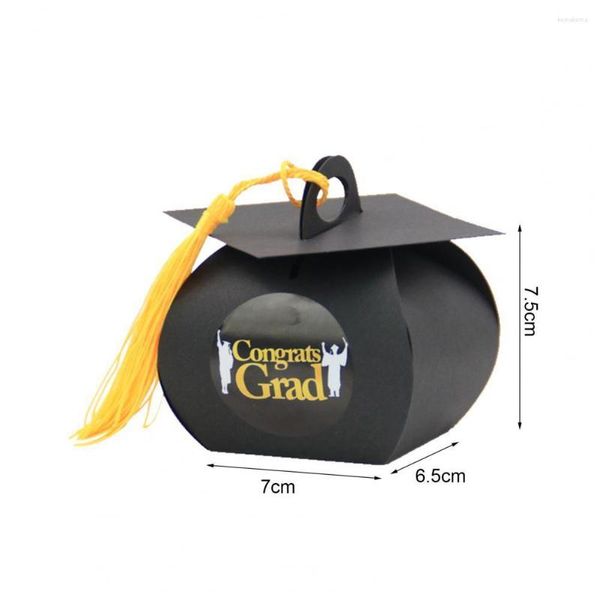 Emballage cadeau pour la maison Creative Adorable Paper Good 24Pcs / Set Graduation Cap Shape Candy Box Shaped Dessert