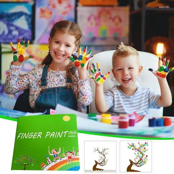 Enveloppe cadeau drôle de peinture de doigt Kit de créativité de créativité dessin livre de coloriage pour enfants montessori apprentissage éducation doodle