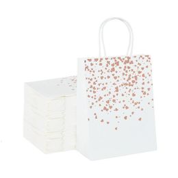 Envoltura de regalo Envoltura de regalo 18 piezas Bolsas de papel Embalaje blanco para invitados Fiesta de bodas Niños Cumpleaños Decoración de chocolate Noel Navidad Chr Dhgarden Dhbqq