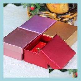 Geschenkwikkeling Gift Wrap 20pcs Harde papieren kartonnen doos voor verpakking aluminium doos met deksel sieraden diy ambachtelijk cadeau 1 drop levering 2022 dhqmh