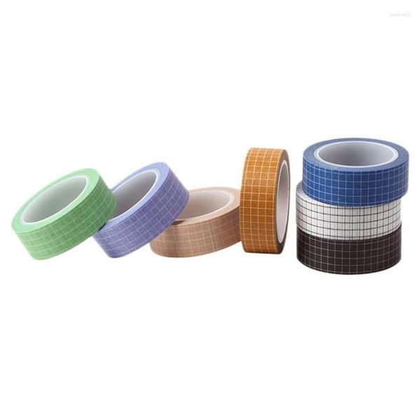 Emballage cadeau Emballage cadeau 7 rouleaux 15 mm Washi Tape Set Bandes décoratives de masquage de dessin animé pour les planificateurs Scrapbooking Autocollant Tapers / Party Suppli Dhong