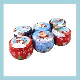 Cadeau wrap cadeau wrap schattige kerstplaten doos kerst kerstse sneeuwman eland print candy thee kaarsen kaar jar colorf opslag sn3451 drop levering dhkzc